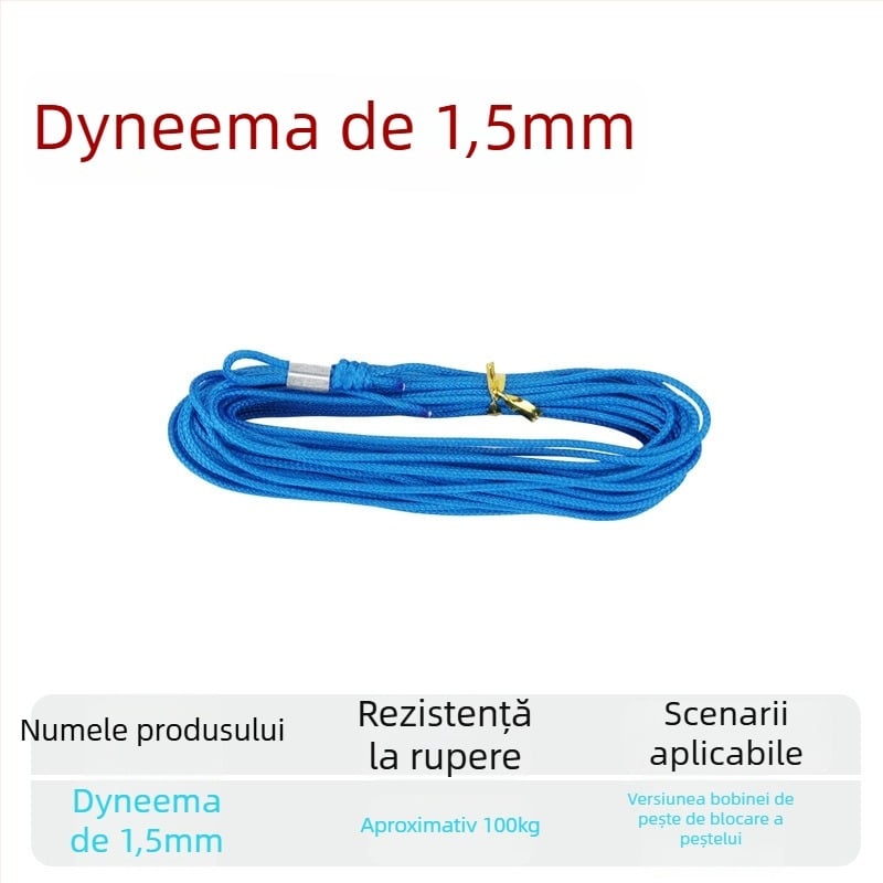 Funie împletită pentru pești vii, cu cataramă – întărită cu sârmă de oțel, accesorii DIY