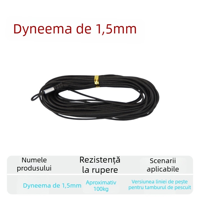 Funie împletită pentru pești vii, cu cataramă – întărită cu sârmă de oțel, accesorii DIY
