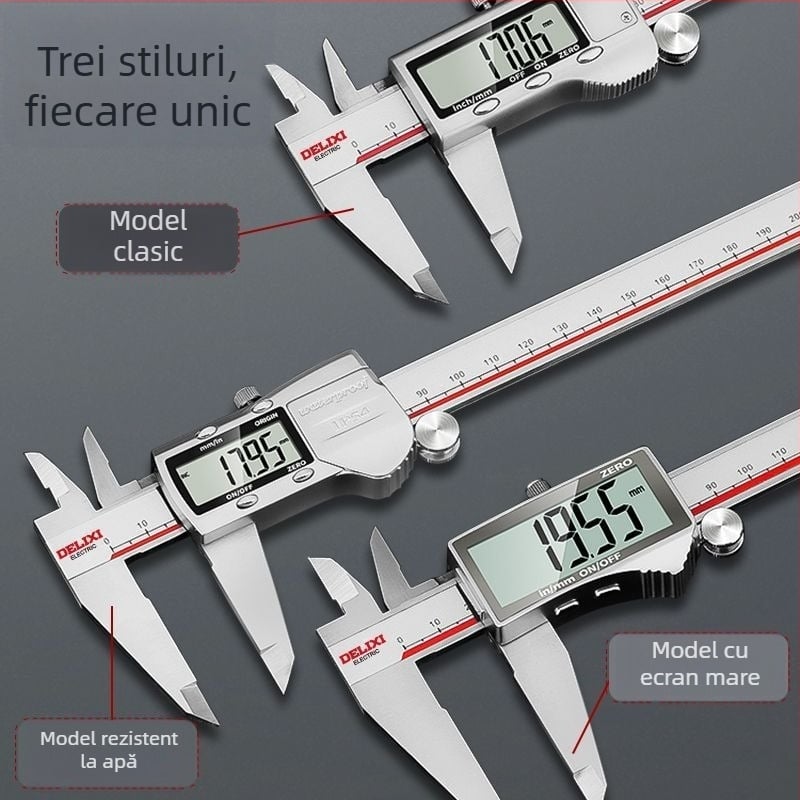 Caliper electronic Vernier cu afișaj digital – înaltă precizie, clasă industrială, pentru uz casnic
