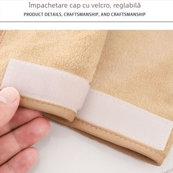 Set de prosoape pentru salon de înfrumusețare: prosoape pentru pernă, piept cu gaură, prosoape de pat și turbant; microfibră, 430 gsm, 80% microfibră + nylon; personalizare cu logo; margini cusute