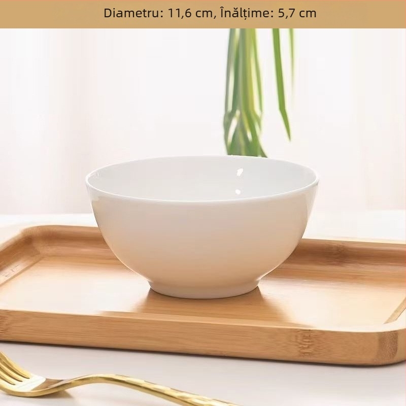 Set de boluri din porțelan cu os pentru hoteluri și restaurante — formă circulară, suprafață glazurată, personalizabil