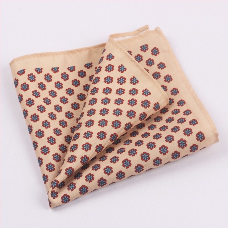 TAGERWILEN Batistă de buzunar pentru bărbați – stil vintage, imprimeu floral, poliester-satin, imprimată