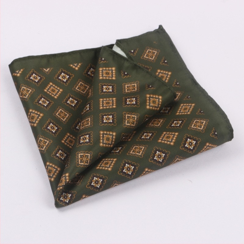 TAGERWILEN Batistă de buzunar pentru bărbați – stil vintage, imprimeu floral, poliester-satin, imprimată