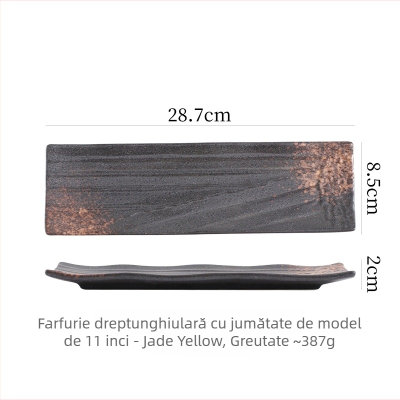 Farfurie din porțelan pentru sushi și sashimi (Material: porțelan; Stil: lux ușor și retro; Utilizare: echipament pentru restaurant)