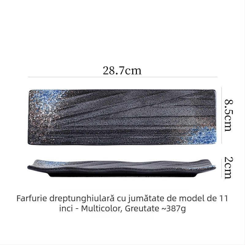 Farfurie din porțelan pentru sushi și sashimi (Material: porțelan; Stil: lux ușor și retro; Utilizare: echipament pentru restaurant)