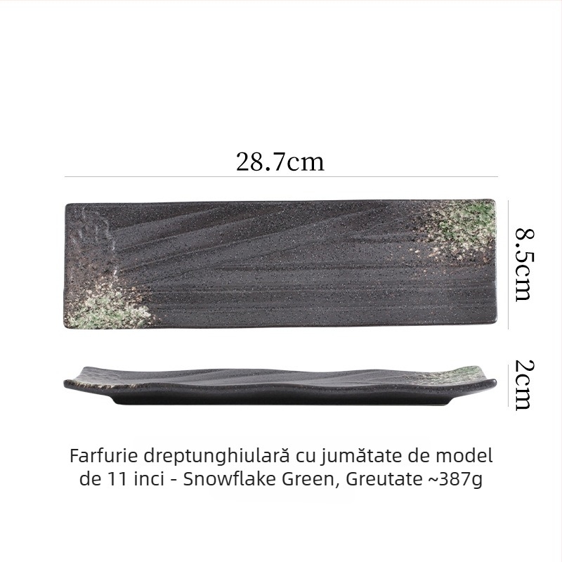 Farfurie din porțelan pentru sushi și sashimi (Material: porțelan; Stil: lux ușor și retro; Utilizare: echipament pentru restaurant)