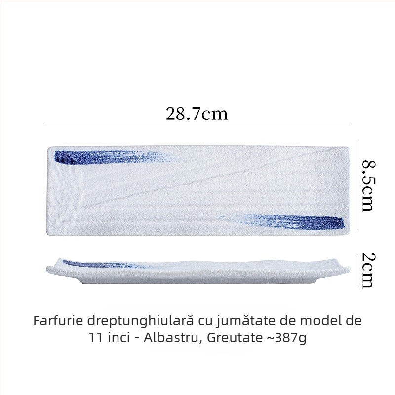 Farfurie din porțelan pentru sushi și sashimi (Material: porțelan; Stil: lux ușor și retro; Utilizare: echipament pentru restaurant)