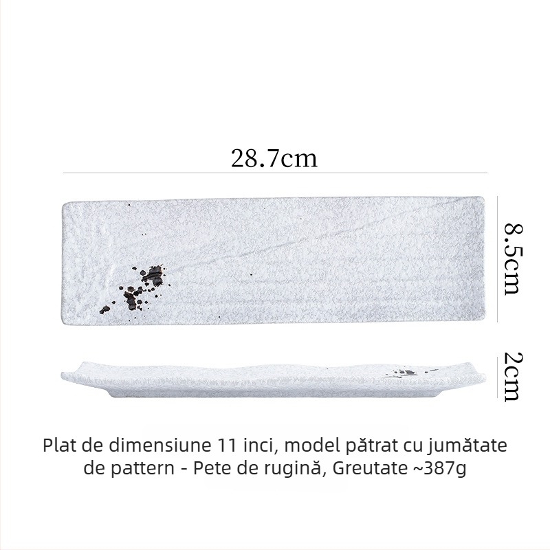 Farfurie din porțelan pentru sushi și sashimi (Material: porțelan; Stil: lux ușor și retro; Utilizare: echipament pentru restaurant)