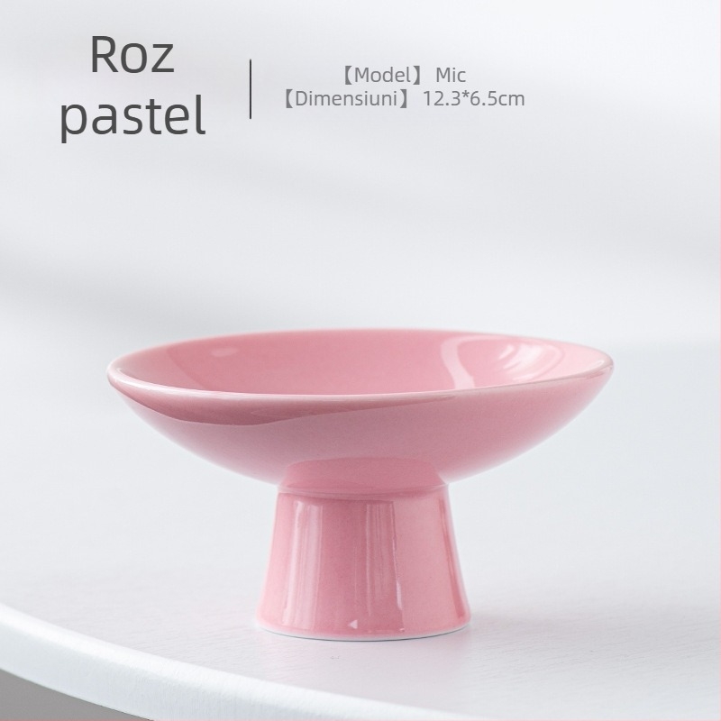 Farfurie de fructe din porțelan cu picior înalt – glazură Celadon, Porcelain Cloud Pavilion