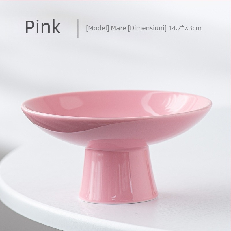 Farfurie de fructe din porțelan cu picior înalt – glazură Celadon, Porcelain Cloud Pavilion