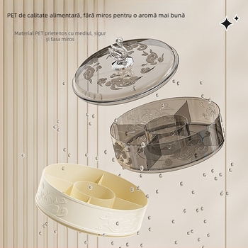 Farfurie de fructe din plastic pentru uz casnic, stil luxos ușor, design light luxury și retro, lansat în 2024