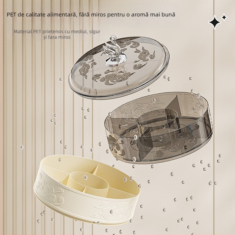 Farfurie de fructe din plastic pentru uz casnic, stil luxos ușor, design light luxury și retro, lansat în 2024