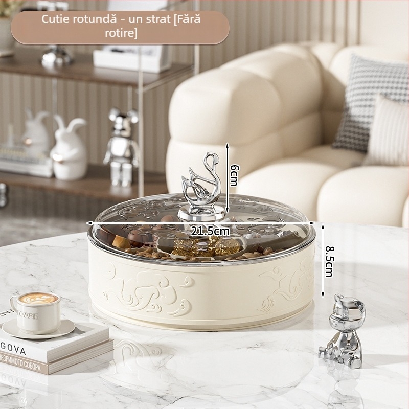 Farfurie de fructe din plastic pentru uz casnic, stil luxos ușor, design light luxury și retro, lansat în 2024