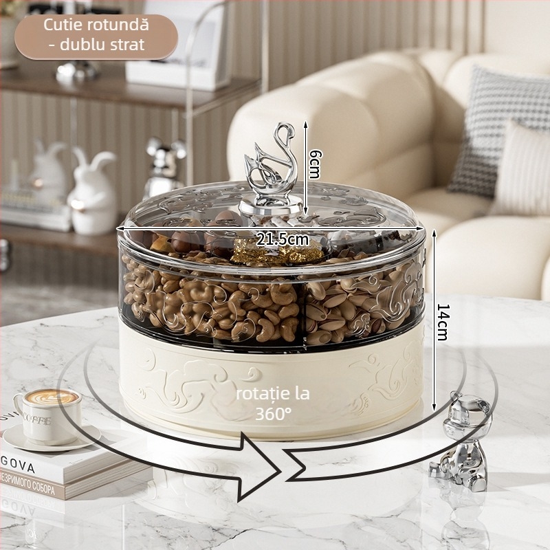 Farfurie de fructe din plastic pentru uz casnic, stil luxos ușor, design light luxury și retro, lansat în 2024