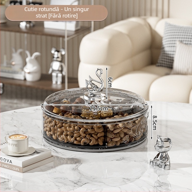 Farfurie de fructe din plastic pentru uz casnic, stil luxos ușor, design light luxury și retro, lansat în 2024