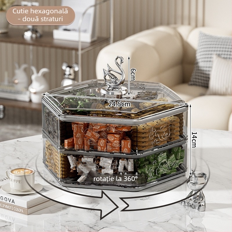 Farfurie de fructe din plastic pentru uz casnic, stil luxos ușor, design light luxury și retro, lansat în 2024