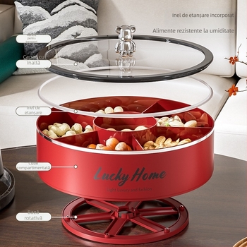 Farfurie de fructe, material ABS, stil modern simplu, model gravat, lansat în 2025.