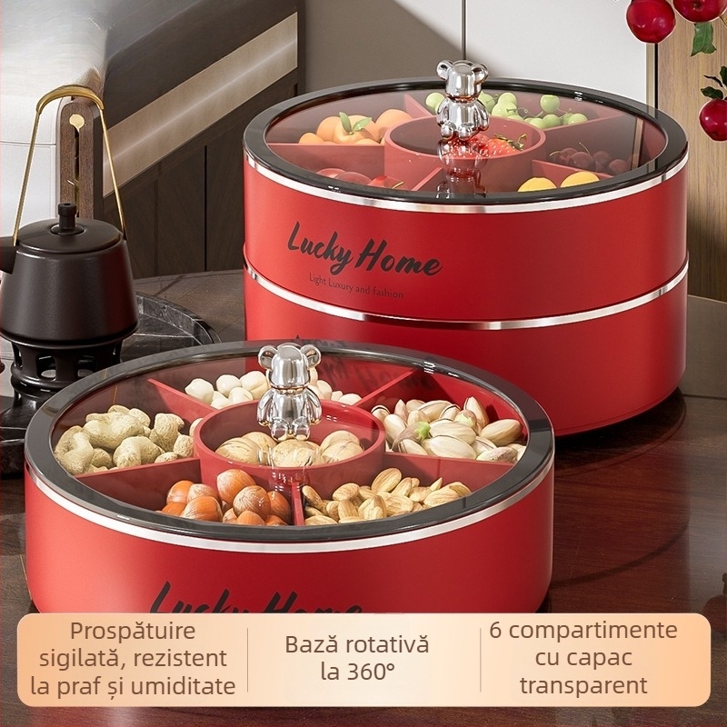 Farfurie de fructe, material ABS, stil modern simplu, model gravat, lansat în 2025.