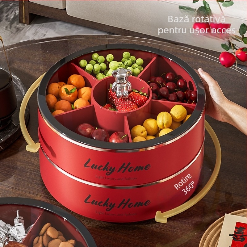 Farfurie de fructe, material ABS, stil modern simplu, model gravat, lansat în 2025.