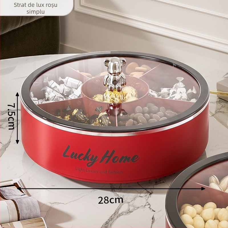 Farfurie de fructe, material ABS, stil modern simplu, model gravat, lansat în 2025.