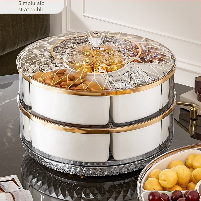 Farfurie de fructe, material ABS, stil modern simplu, model gravat, lansat în 2025.