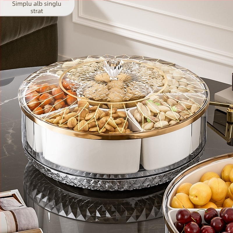 Farfurie de fructe, material ABS, stil modern simplu, model gravat, lansat în 2025.