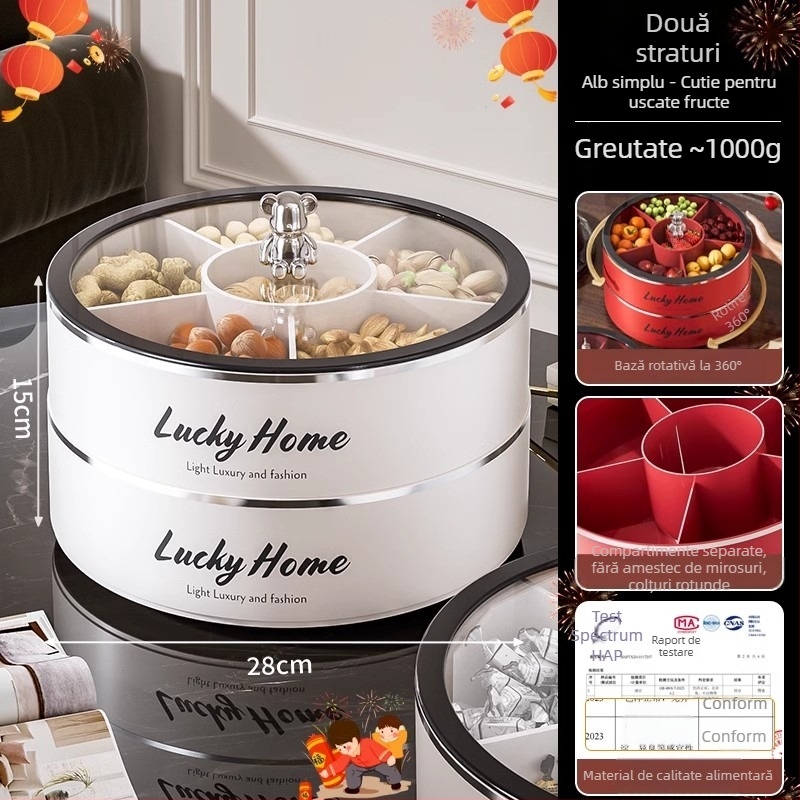 Farfurie de fructe, material ABS, stil modern simplu, model gravat, lansat în 2025.