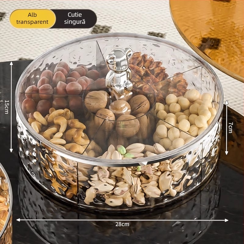 Farfurie de fructe, material ABS, stil modern simplu, model gravat, lansat în 2025.