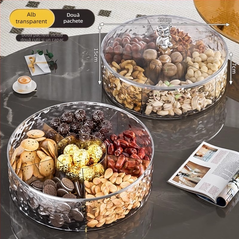 Farfurie de fructe, material ABS, stil modern simplu, model gravat, lansat în 2025.