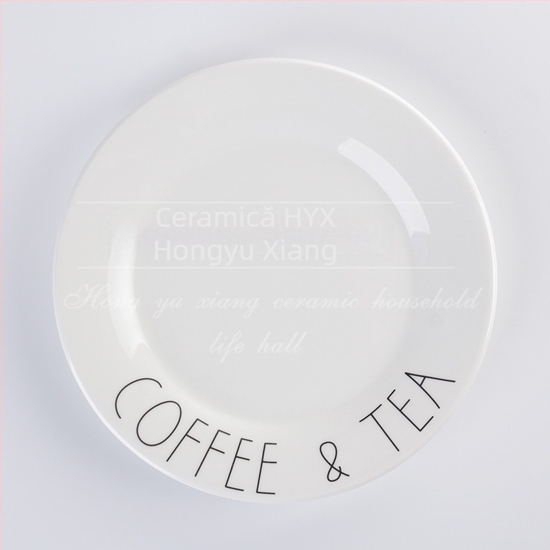 Farfurie din porțelan – Inspirație nordică, rotundă, pentru mese, paste și fructe, compatibilă cu microunde, finisaj glazurat