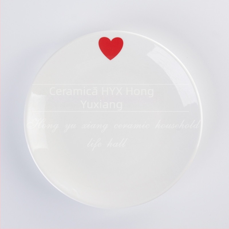 Farfurie din porțelan – Inspirație nordică, rotundă, pentru mese, paste și fructe, compatibilă cu microunde, finisaj glazurat