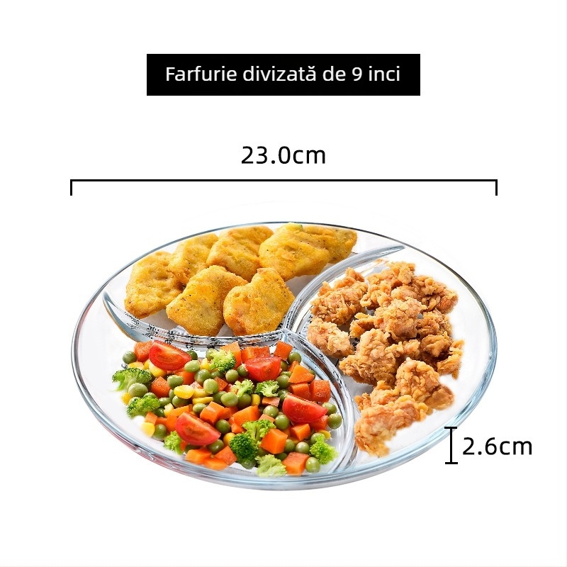 Tavă de fructe din sticlă, stil european simplu, platou de servire pentru fructe și gustări pentru sufragerie