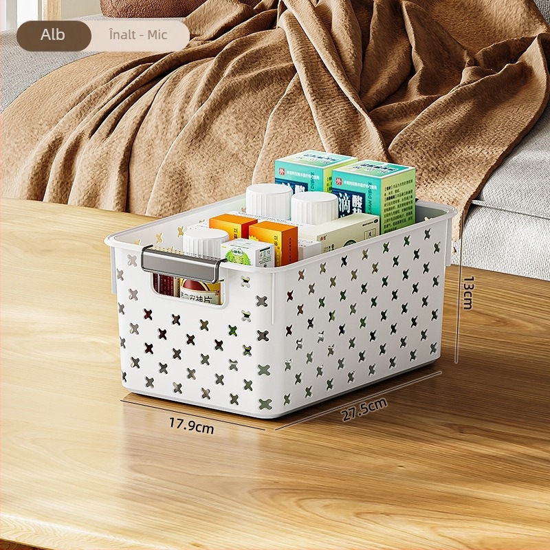 Chuanhang Coș de depozitare pentru birou 601 PP, 1 bucată, potrivit pentru papetărie, cosmetice și bijuterii, gustări