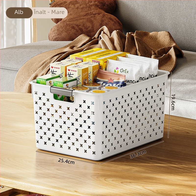 Chuanhang Coș de depozitare pentru birou 601 PP, 1 bucată, potrivit pentru papetărie, cosmetice și bijuterii, gustări