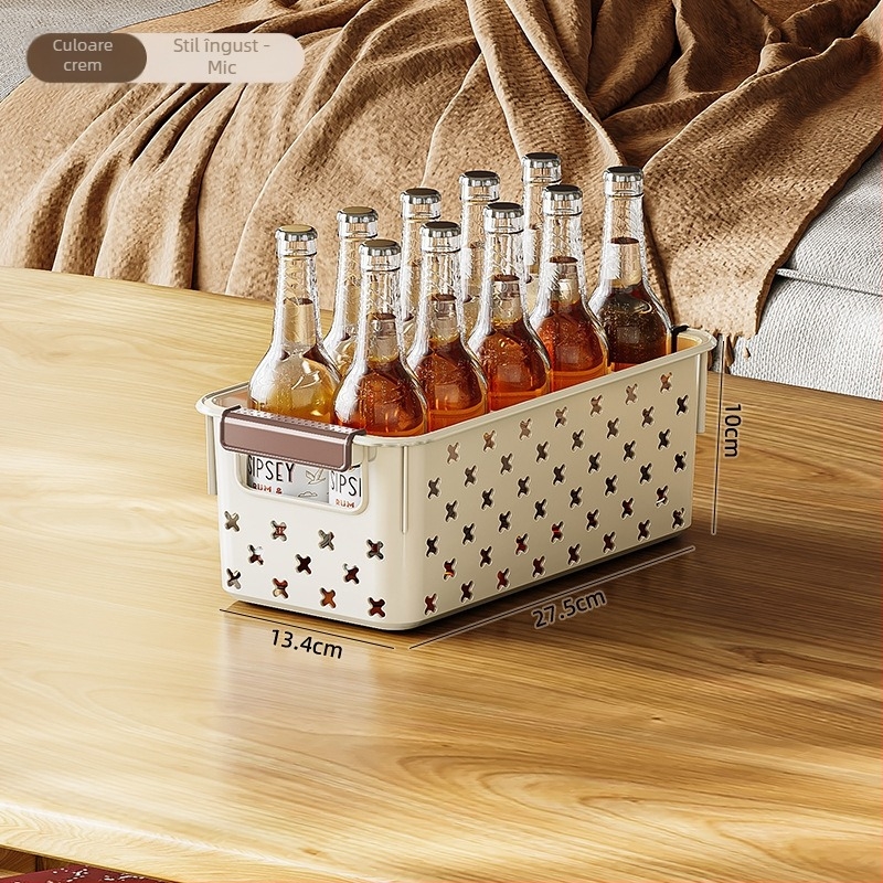 Chuanhang Coș de depozitare pentru birou 601 PP, 1 bucată, potrivit pentru papetărie, cosmetice și bijuterii, gustări