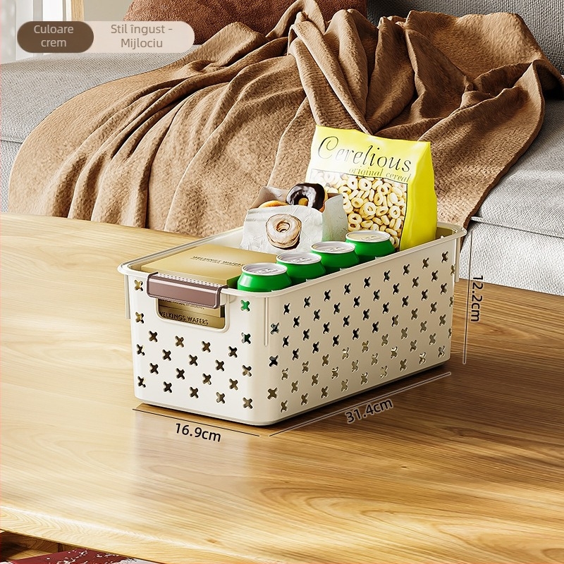 Chuanhang Coș de depozitare pentru birou 601 PP, 1 bucată, potrivit pentru papetărie, cosmetice și bijuterii, gustări