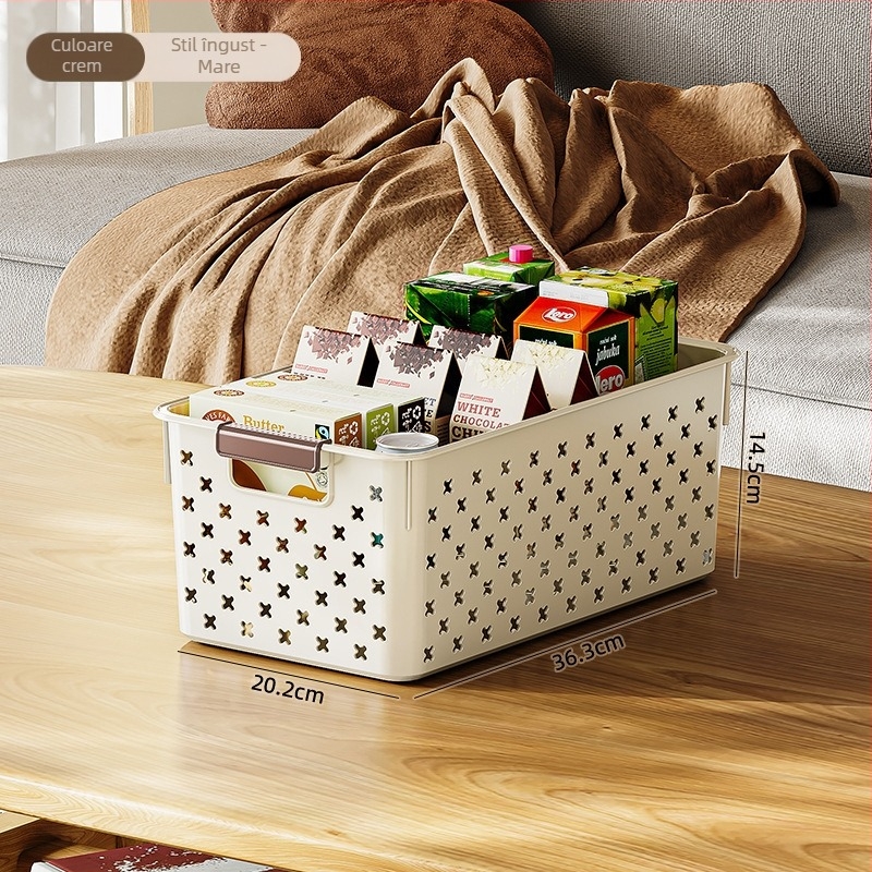 Chuanhang Coș de depozitare pentru birou 601 PP, 1 bucată, potrivit pentru papetărie, cosmetice și bijuterii, gustări