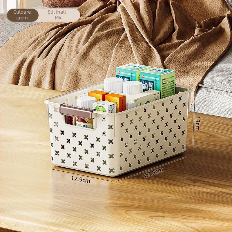 Chuanhang Coș de depozitare pentru birou 601 PP, 1 bucată, potrivit pentru papetărie, cosmetice și bijuterii, gustări