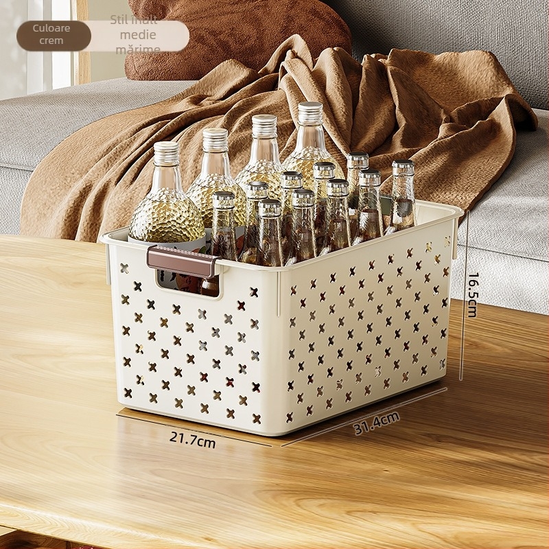 Chuanhang Coș de depozitare pentru birou 601 PP, 1 bucată, potrivit pentru papetărie, cosmetice și bijuterii, gustări