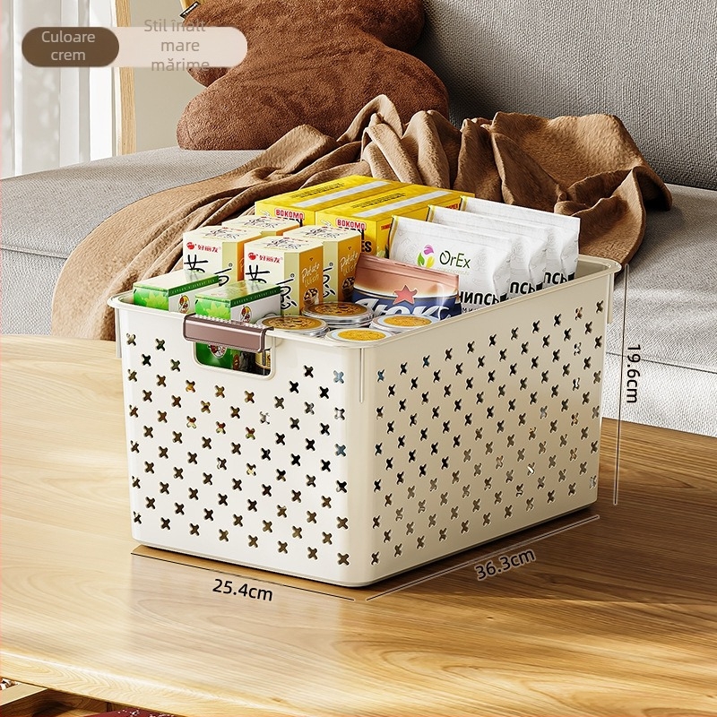 Chuanhang Coș de depozitare pentru birou 601 PP, 1 bucată, potrivit pentru papetărie, cosmetice și bijuterii, gustări