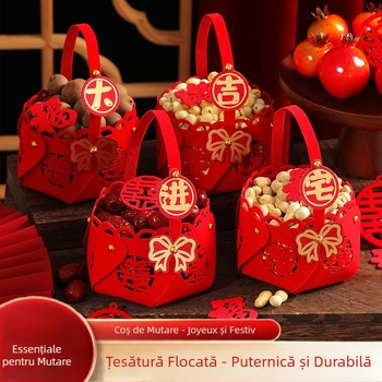 Set decorativ pentru casa nouă — din material textil, ambalare în pungă PP, Rabbit Walker, gata de cadou