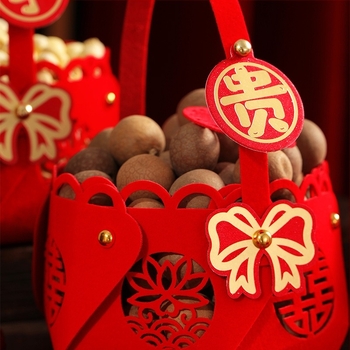 Set decorativ pentru casa nouă — din material textil, ambalare în pungă PP, Rabbit Walker, gata de cadou