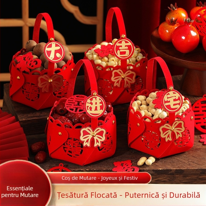 Set decorativ pentru casa nouă — din material textil, ambalare în pungă PP, Rabbit Walker, gata de cadou