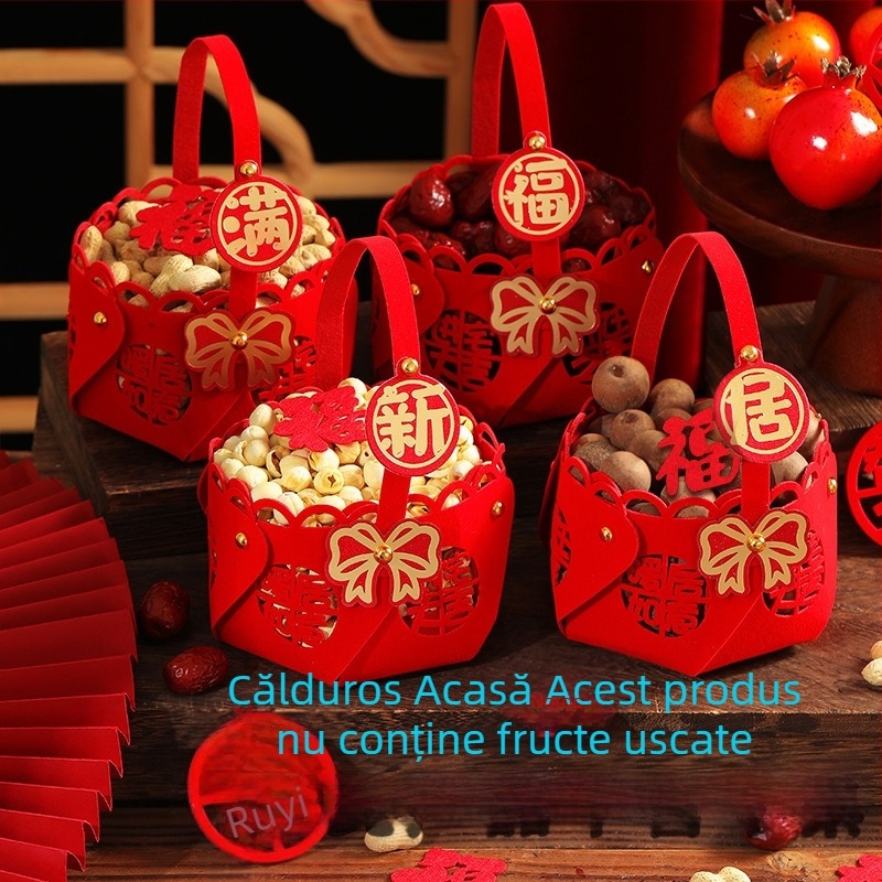 Set decorativ pentru casa nouă — din material textil, ambalare în pungă PP, Rabbit Walker, gata de cadou