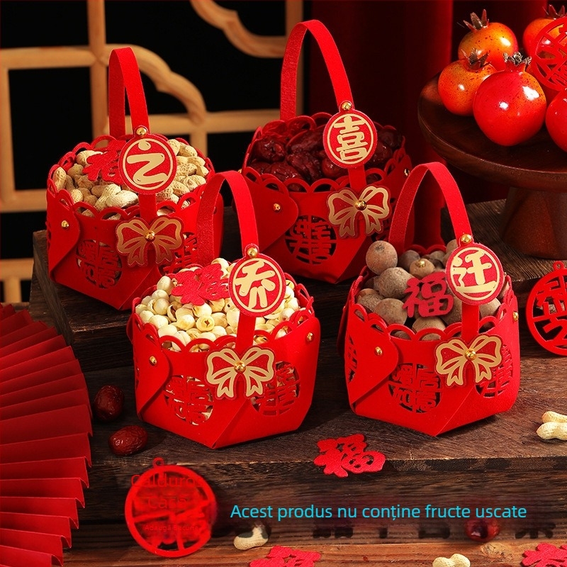 Set decorativ pentru casa nouă — din material textil, ambalare în pungă PP, Rabbit Walker, gata de cadou