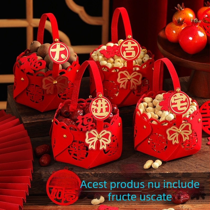 Set decorativ pentru casa nouă — din material textil, ambalare în pungă PP, Rabbit Walker, gata de cadou