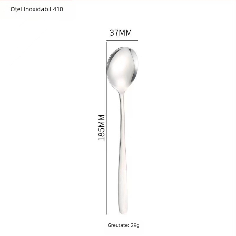 Set tacâmuri din oțel inoxidabil 304, stil coreean, finisaj oglindit, posibilitatea personalizării logotipului