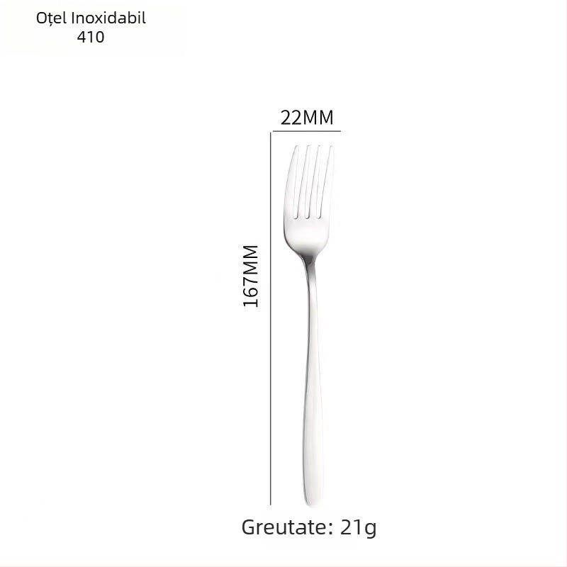 Set tacâmuri din oțel inoxidabil 304, stil coreean, finisaj oglindit, posibilitatea personalizării logotipului