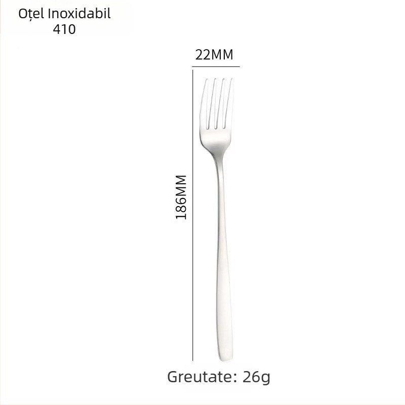 Set tacâmuri din oțel inoxidabil 304, stil coreean, finisaj oglindit, posibilitatea personalizării logotipului