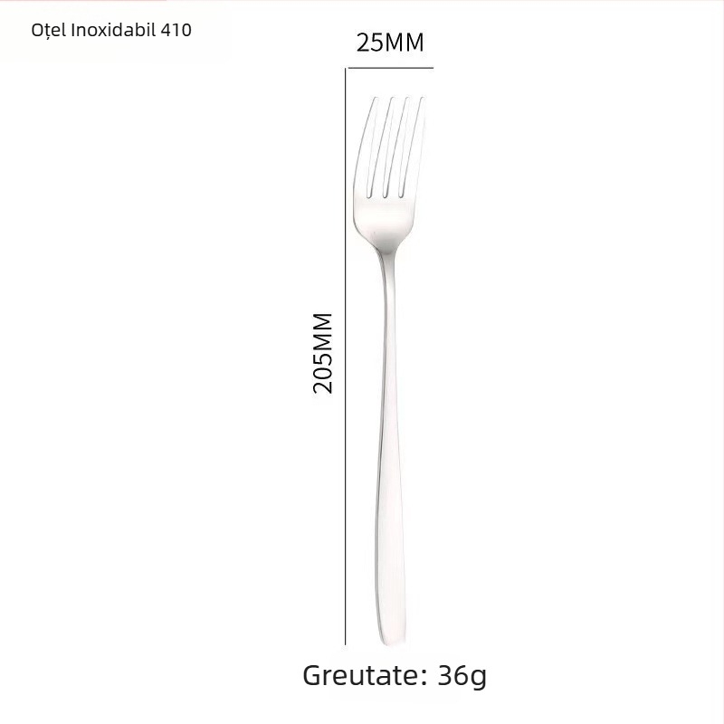 Set tacâmuri din oțel inoxidabil 304, stil coreean, finisaj oglindit, posibilitatea personalizării logotipului